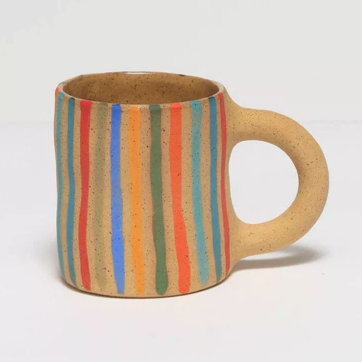 Rainbow Striped Mug