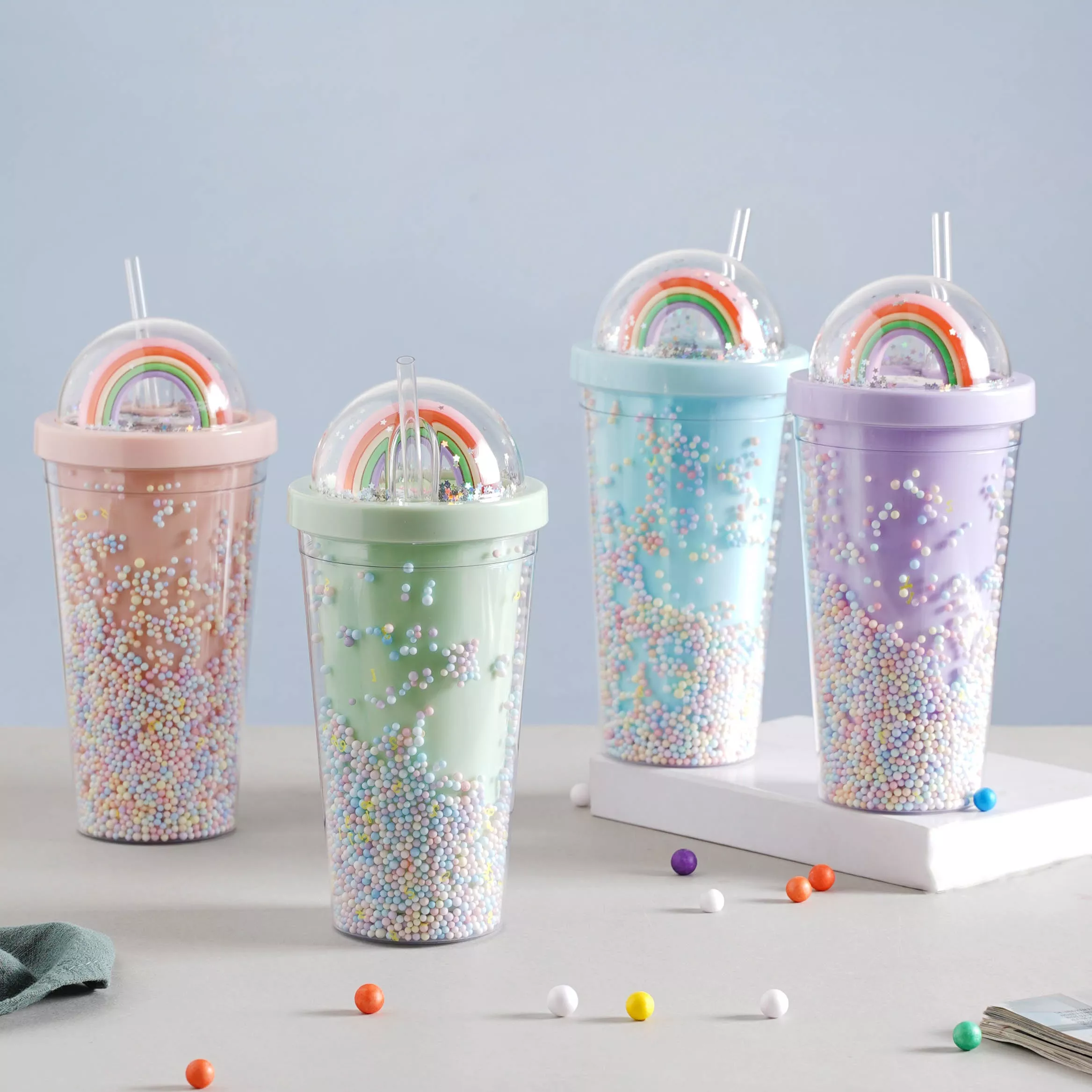 Rainbow Tumbler|Blue&Pink&Green&Purple