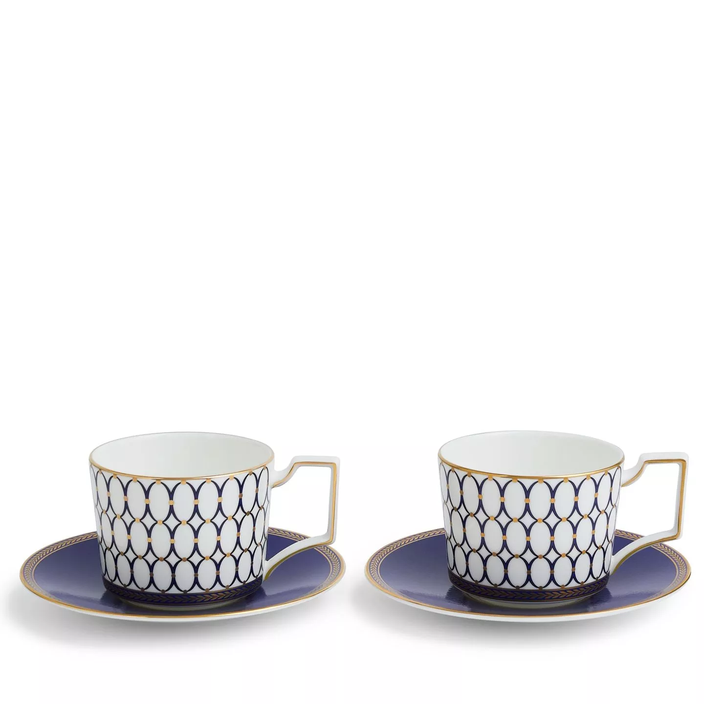 Renaissance Gold Teacup & Saucer, Set of 2