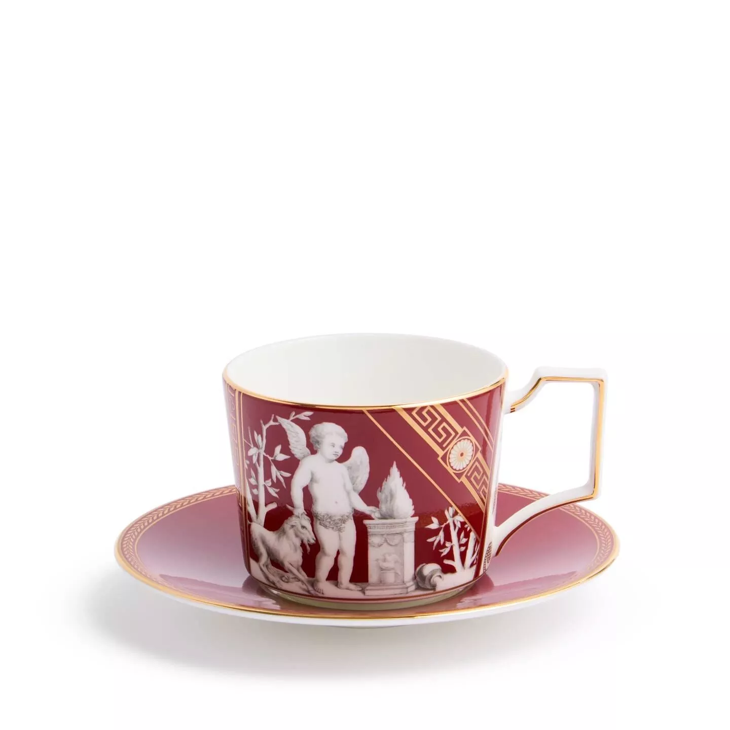 Renaissance Red Teacup & Saucer Accents