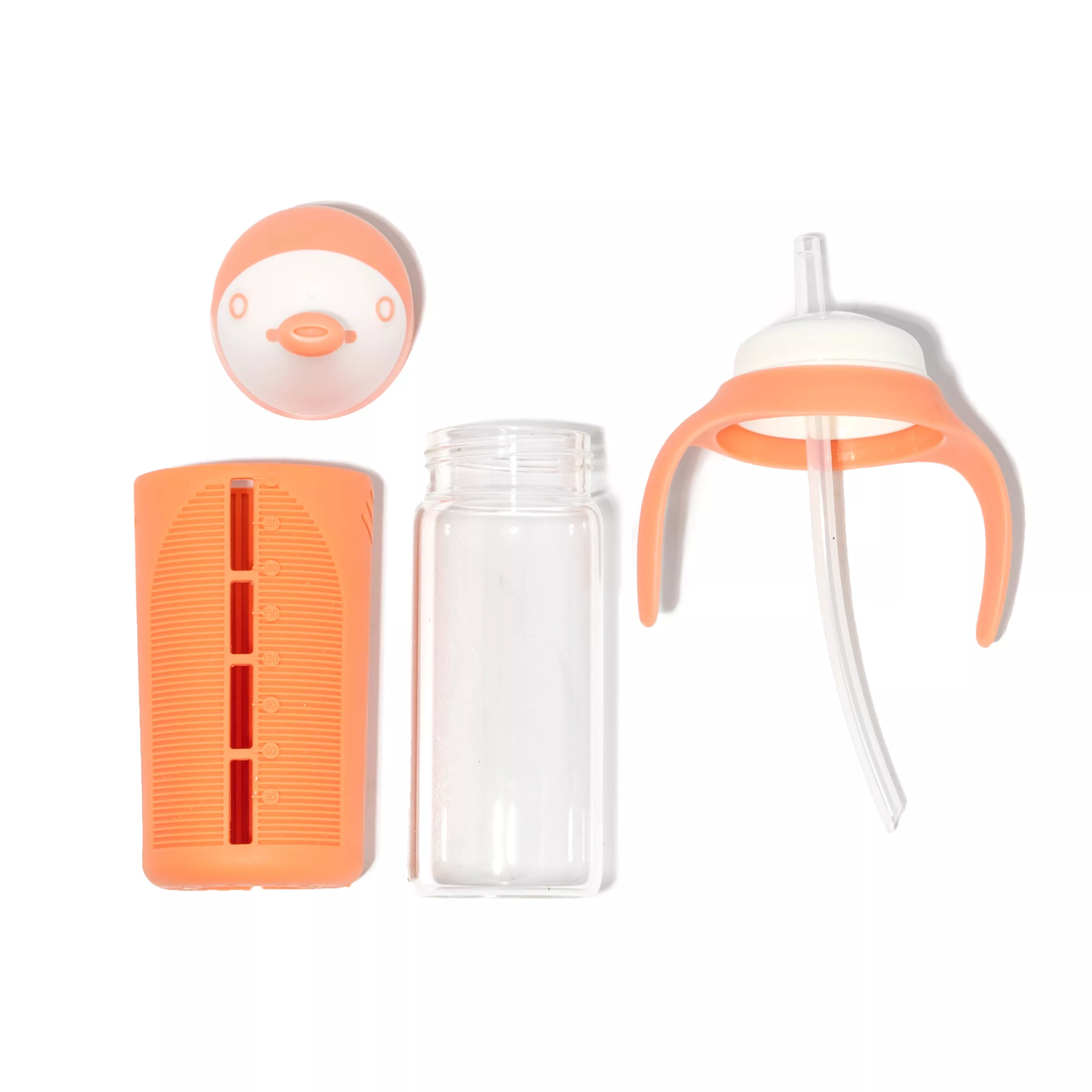 Replacement Kit - 8oz glass & straws - NO RED MARKINGS