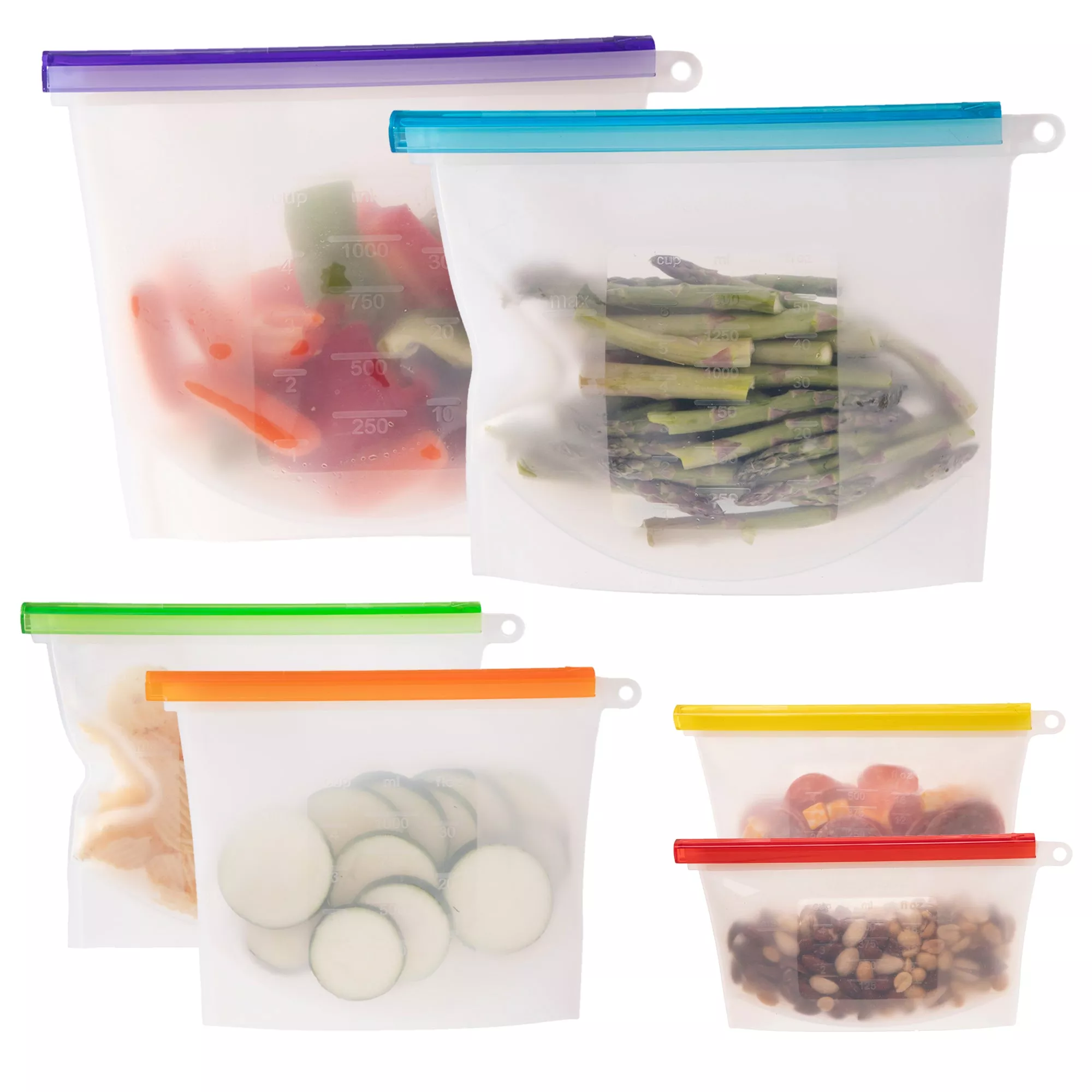 Reusable Silicone Storage Bags Multi-Pack