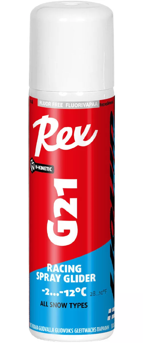 Rex G21 Blue Spray Ski Glide Wax 150Ml