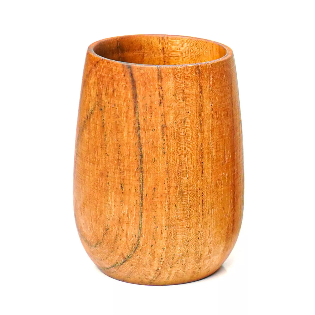 Rounded Teak Wood Cup - Small|2-Pack&4-Pack
