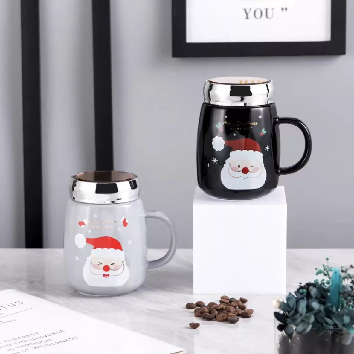 Santa Mug|Red&Black&Grey&Green