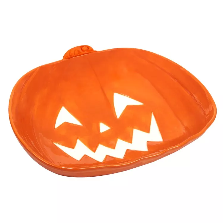 Scaredy Cat Pumpkin 3-D Serving Bowl