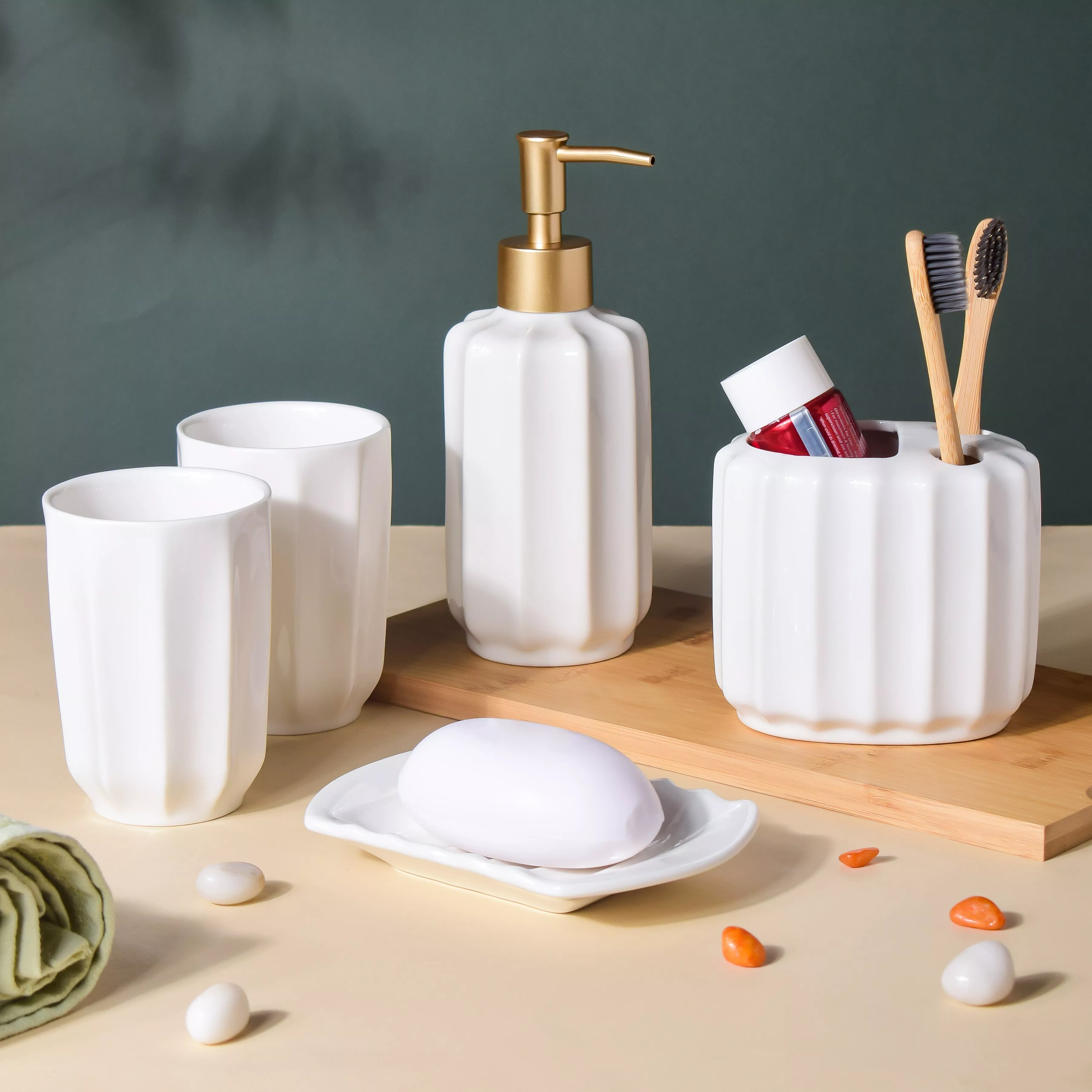 Seasalt White Bathroom Essentials Set Of 5