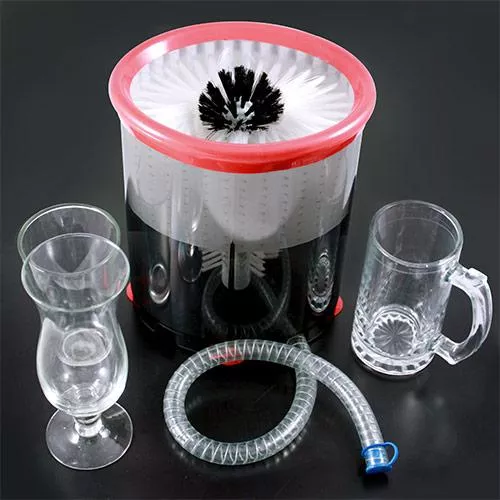 Self Contained Glass Mug Washer with Drain Hose