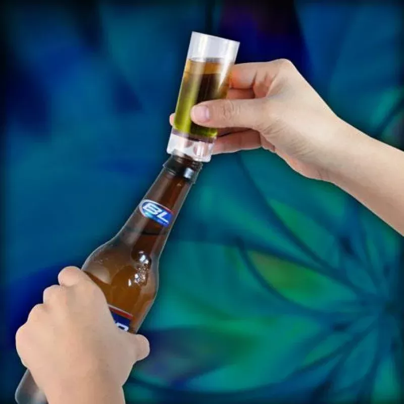 Shot Glass Beer Bottle Topper - 2 Ounce