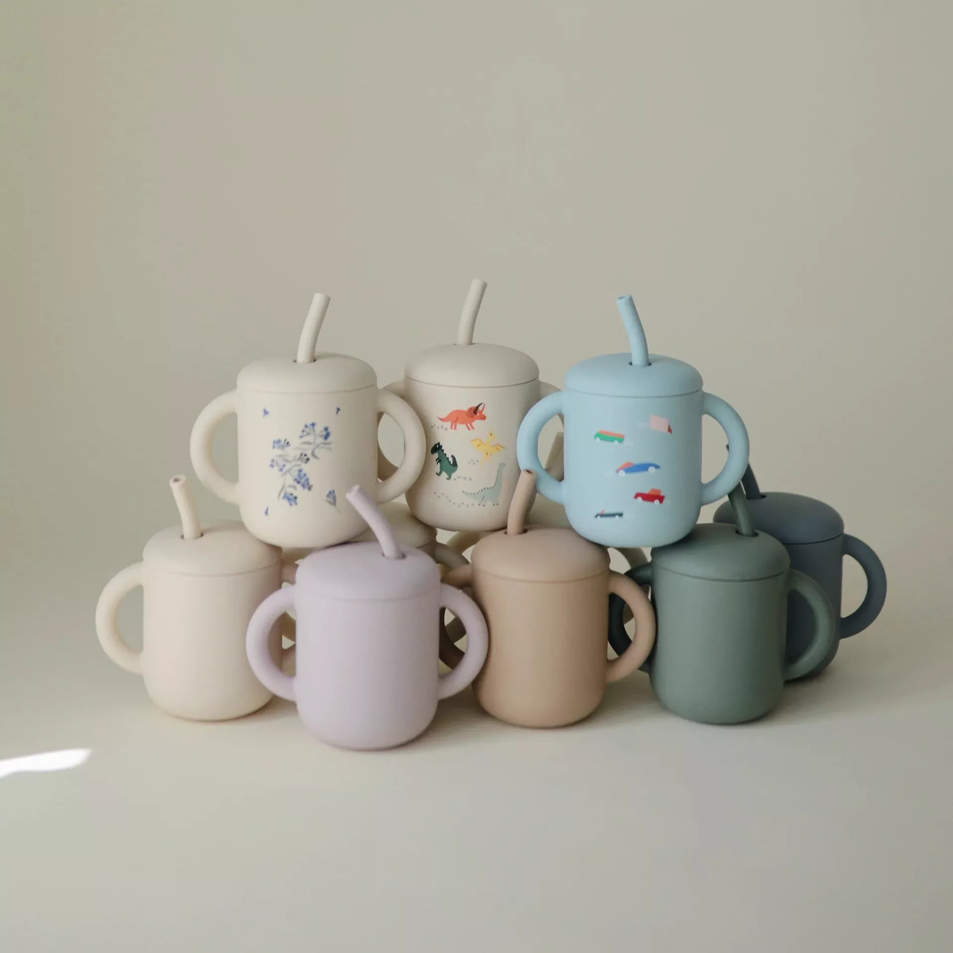 Silicone Training Cup + Straw