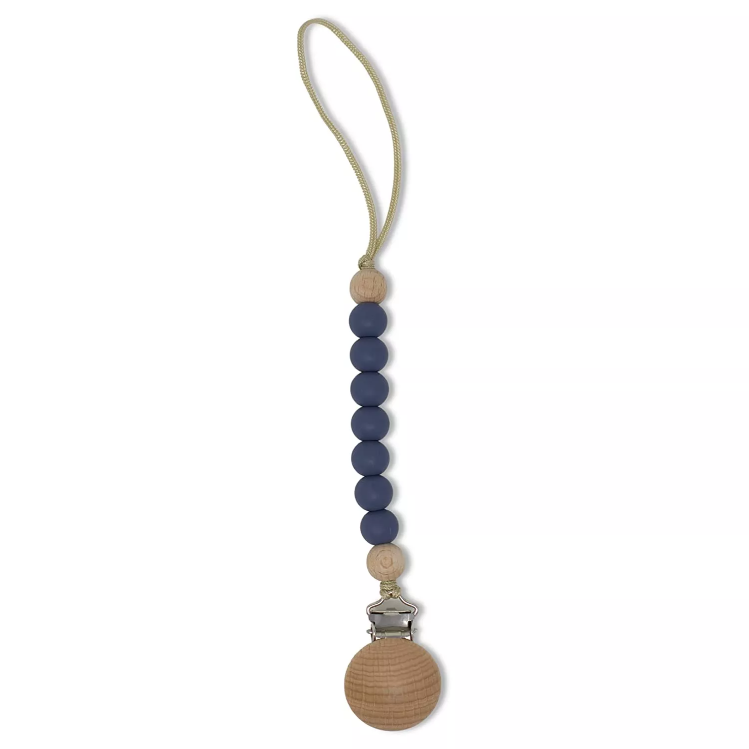 Silicone and Wood Pacifier Clip