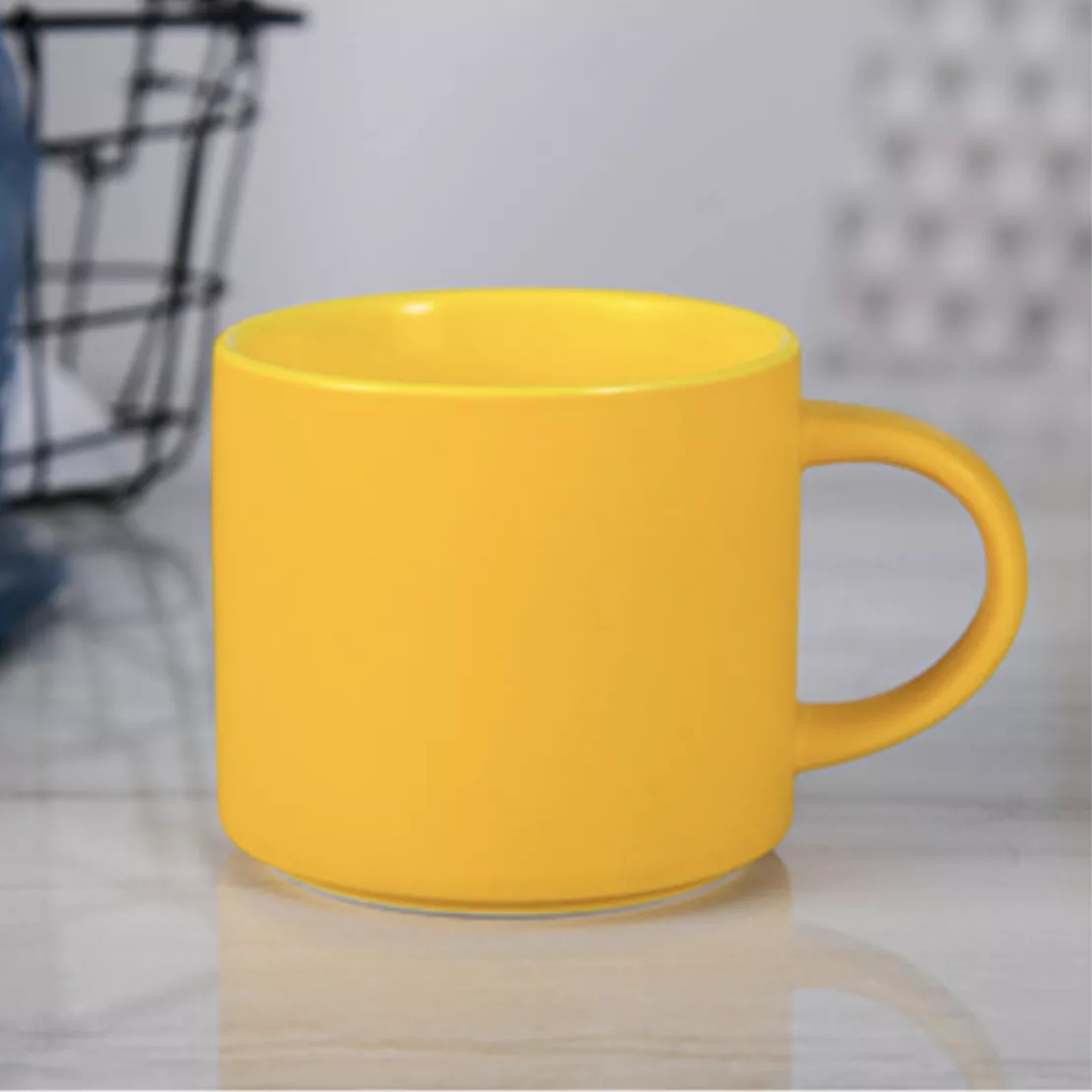 Simple Tea Cup|White&Grey&Red&Black&Yellow&Green