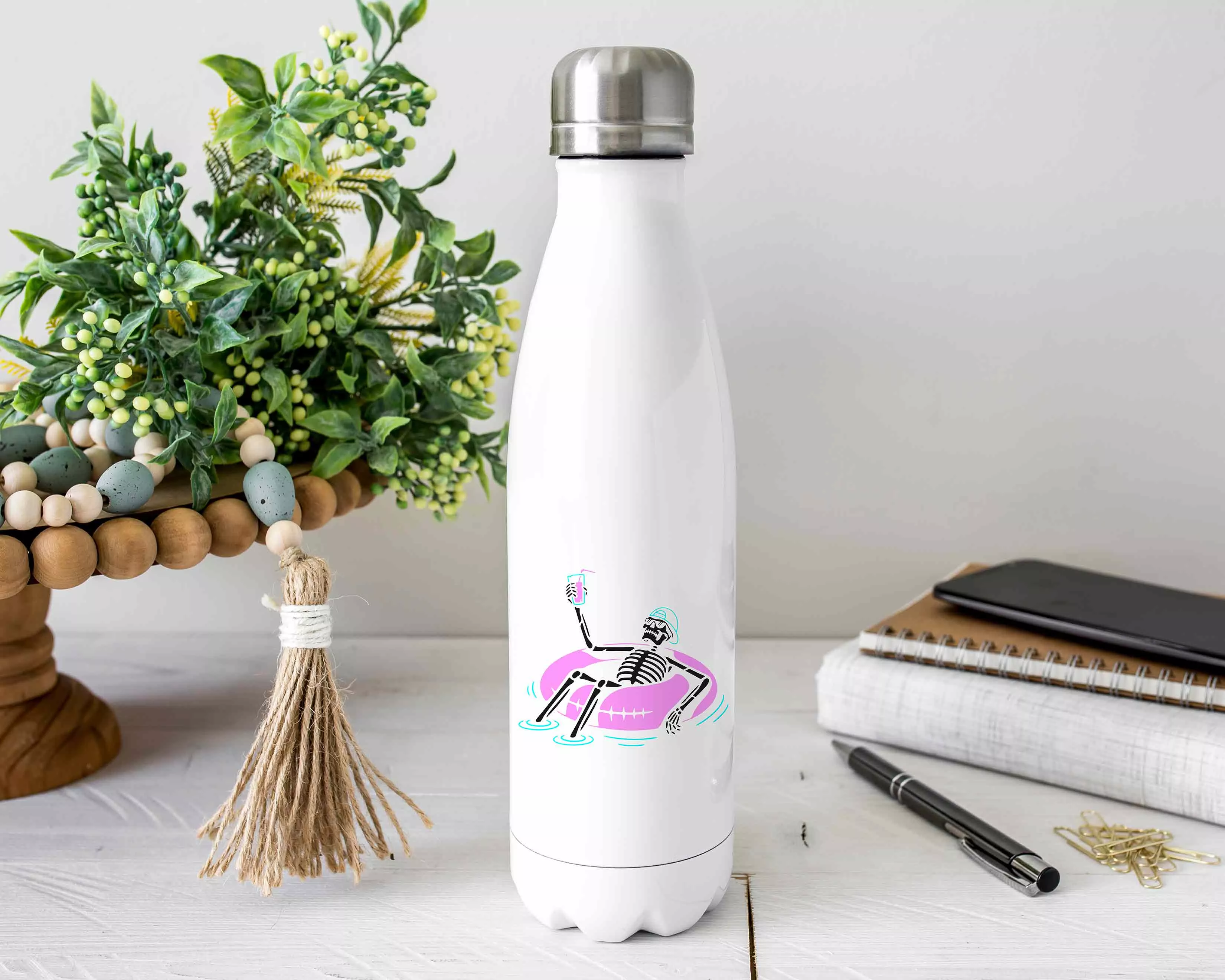 Skeleton Design Stainless Steel Water Bottle