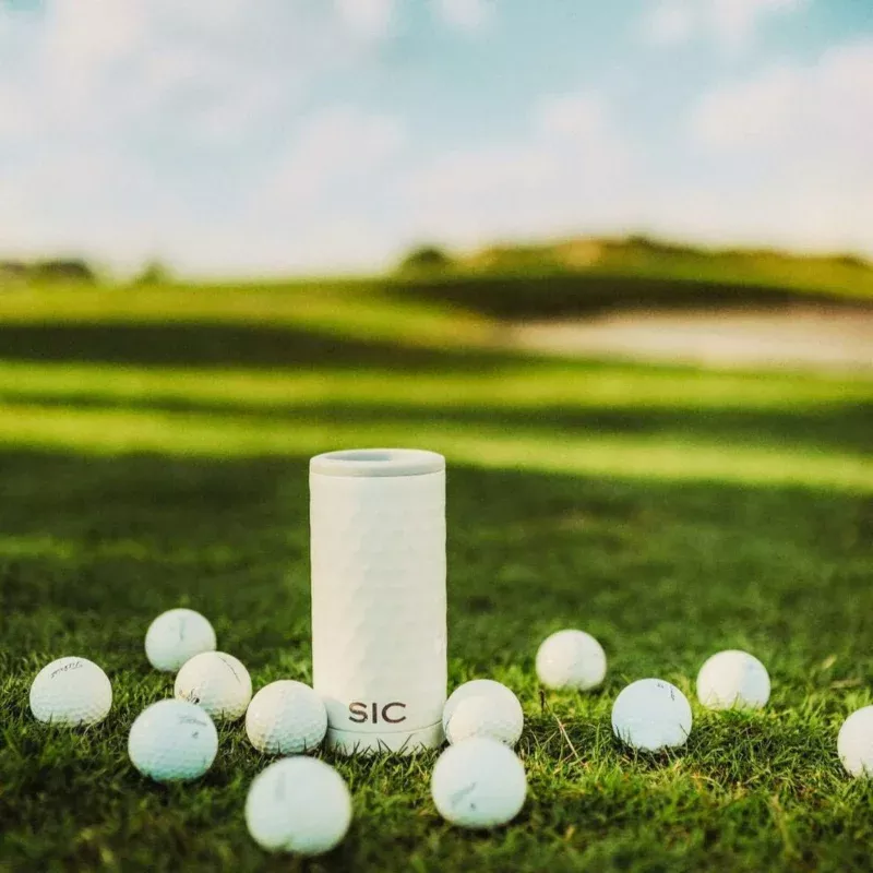 Slim Can Cooler | Dimpled Golf