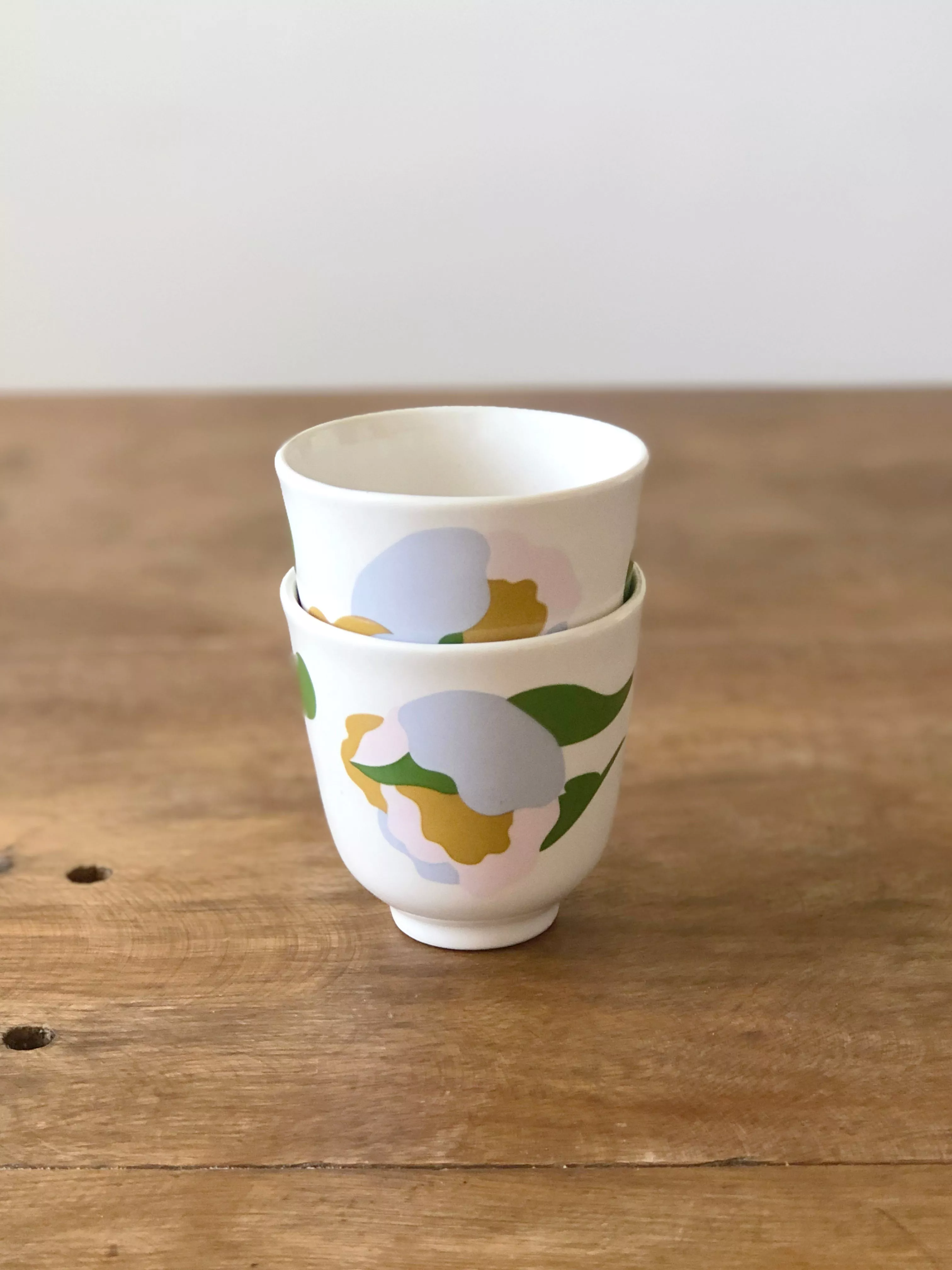Small cup flower print - Blue mix