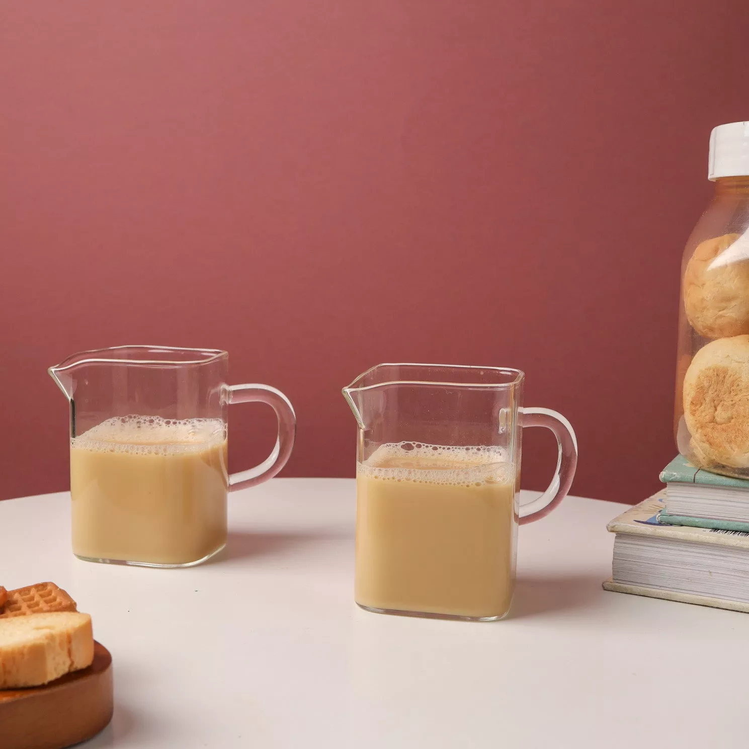 Small Glass Jug Set of 2