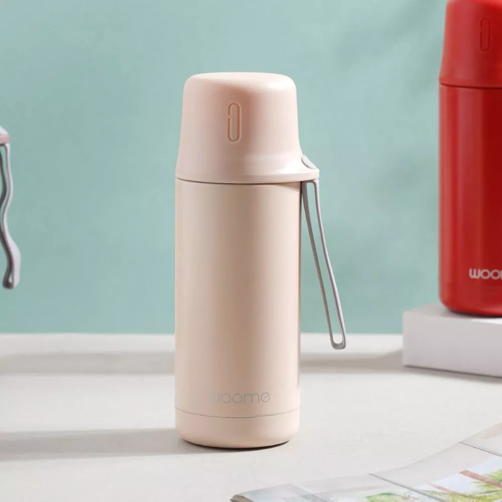 Small Vacuum Flask|Beige&Black&Brown&Red