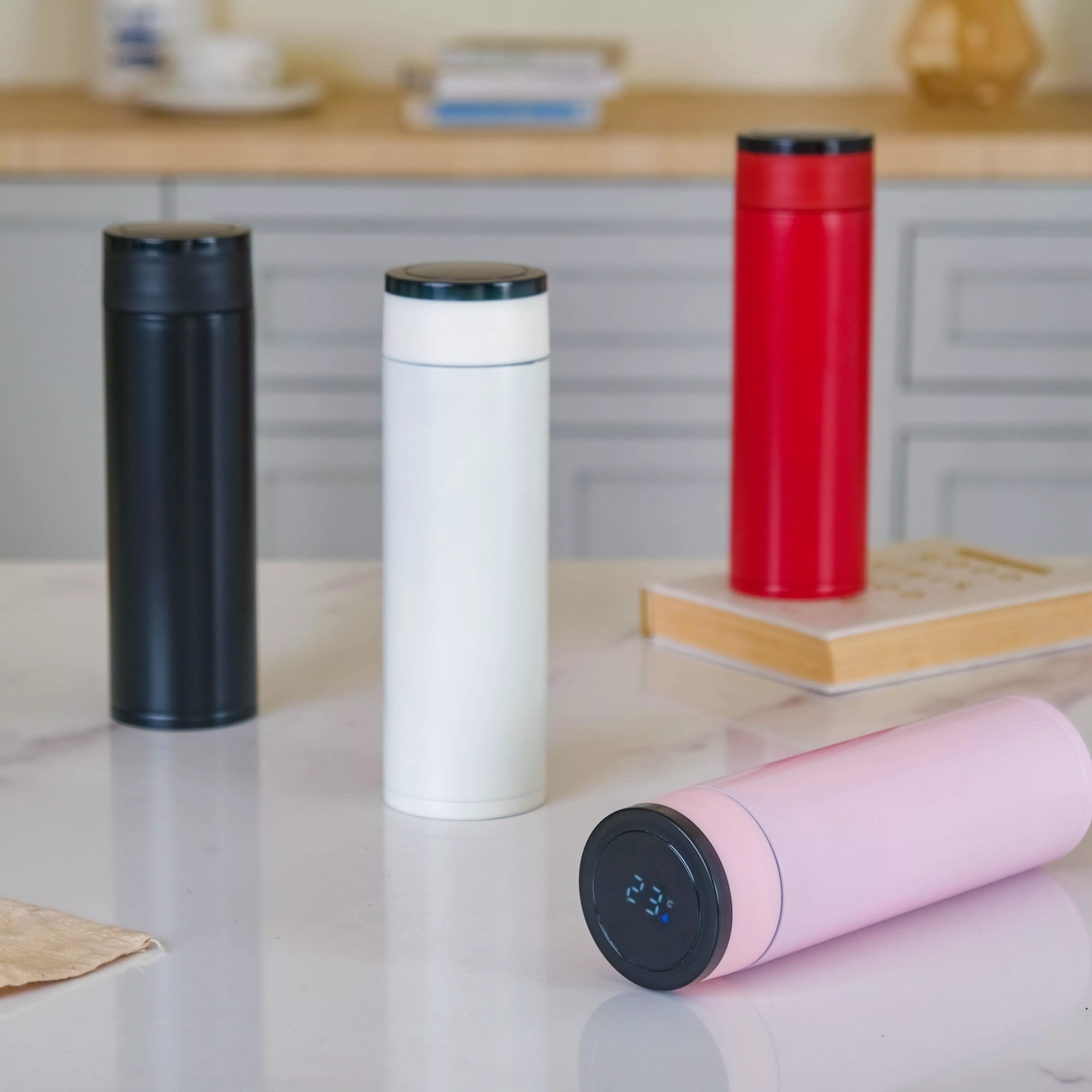 Smart Sleek Flask|White&Red&Black&Pink