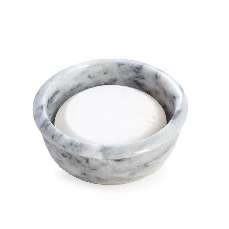 Solid Marble Shaving Bowl - Gray