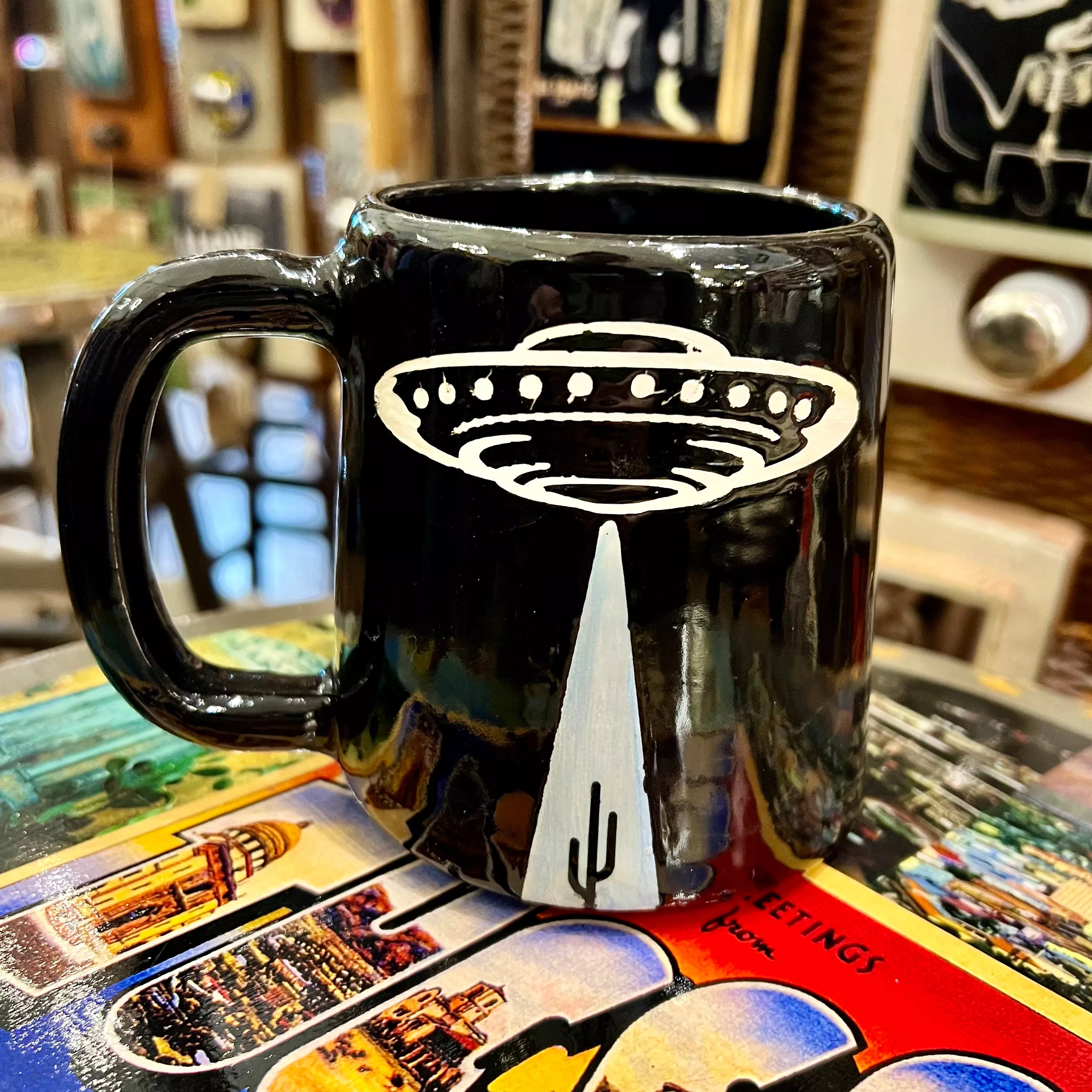 Space Ship Mug by Crooked Tree Ceramics