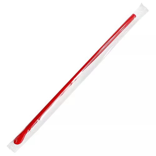 Spoon Straws 9.45'' Spoon Straws (6.5mm) - Plastic Wrapped - 5,000 count
