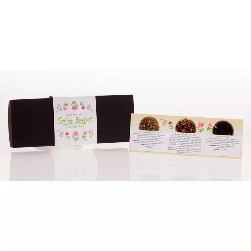 Spring Bouquet Tea Tin Gift Box - 3 types - WS