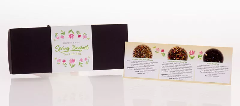 Spring Bouquet Tea Tin Gift Box - 3 types