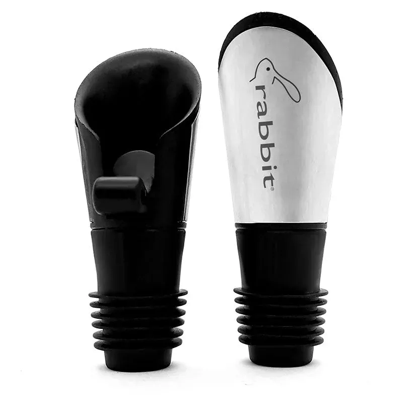 Stainless Steel Wine Pourer and Stopper - Pack of 2
