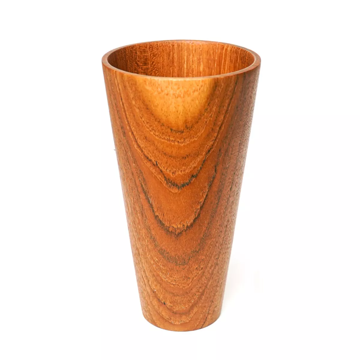 Straight Side Teak Wood Cup - Tall