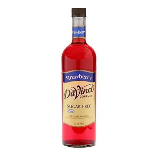 Sugar Free Strawberry DaVinci Syrup Bottle - 750mL