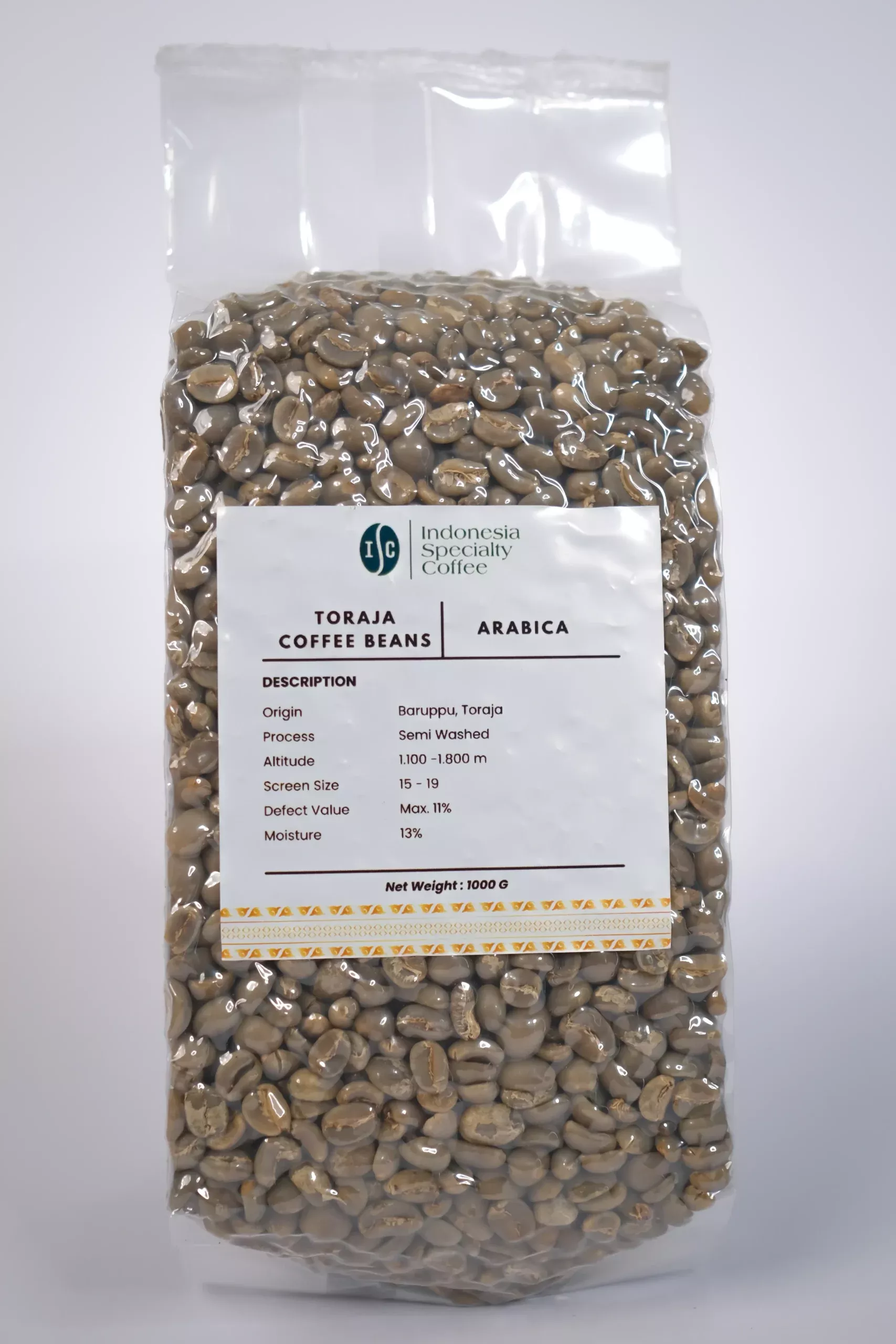 Sulawesi Toraja Green Coffee Beans