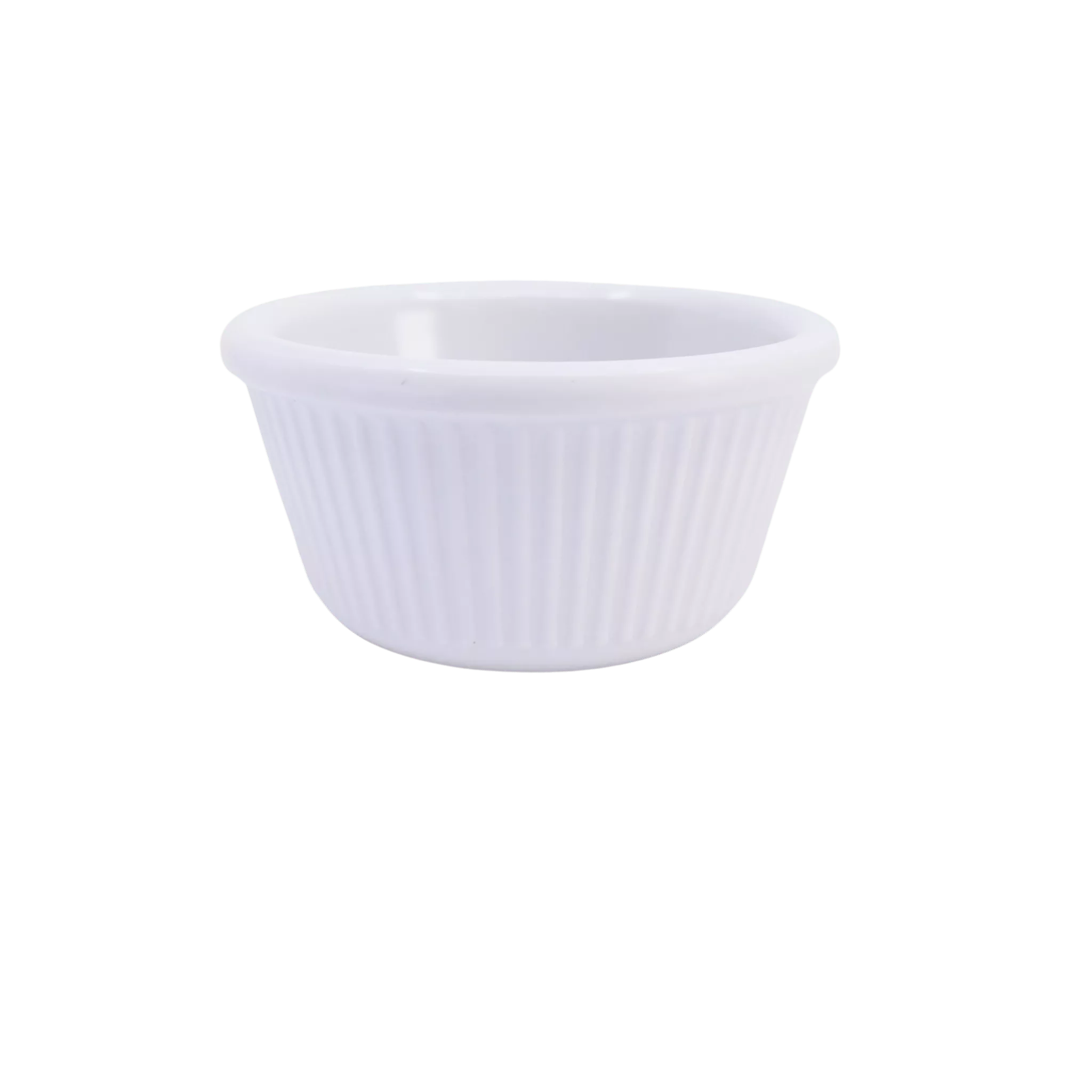 Tablecraft RAM3FW 3 Oz Fluted Ramekin Melamine White