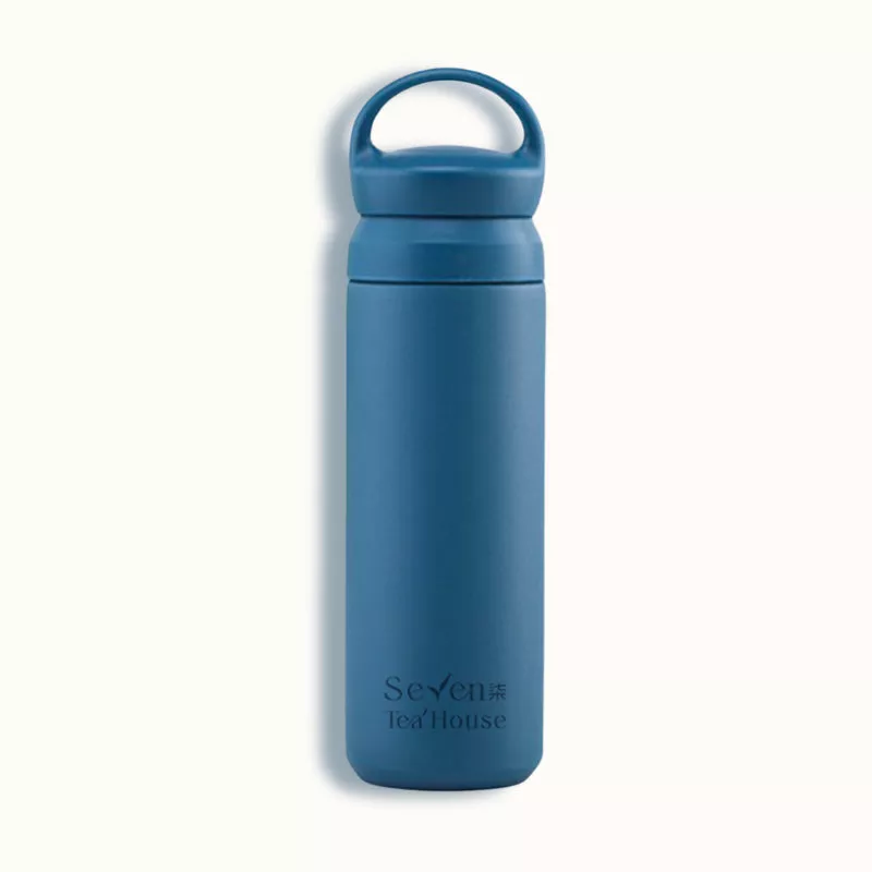Thermos Cup With Handle|Blue&Black&White