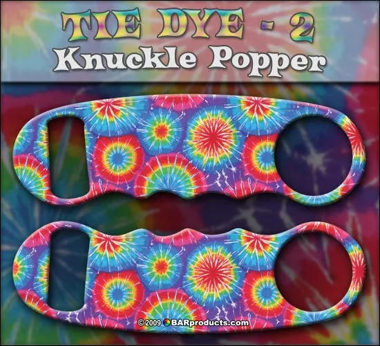 Tie Dye 2 Knuckle Popper Opener