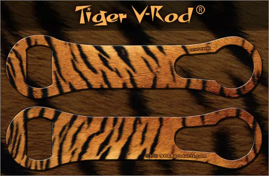 Tiger Pattern V-Rod Bottle Opener