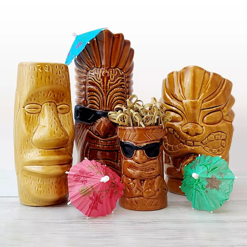 Tiki Mugs Drinkware Package 1 - Set of 4