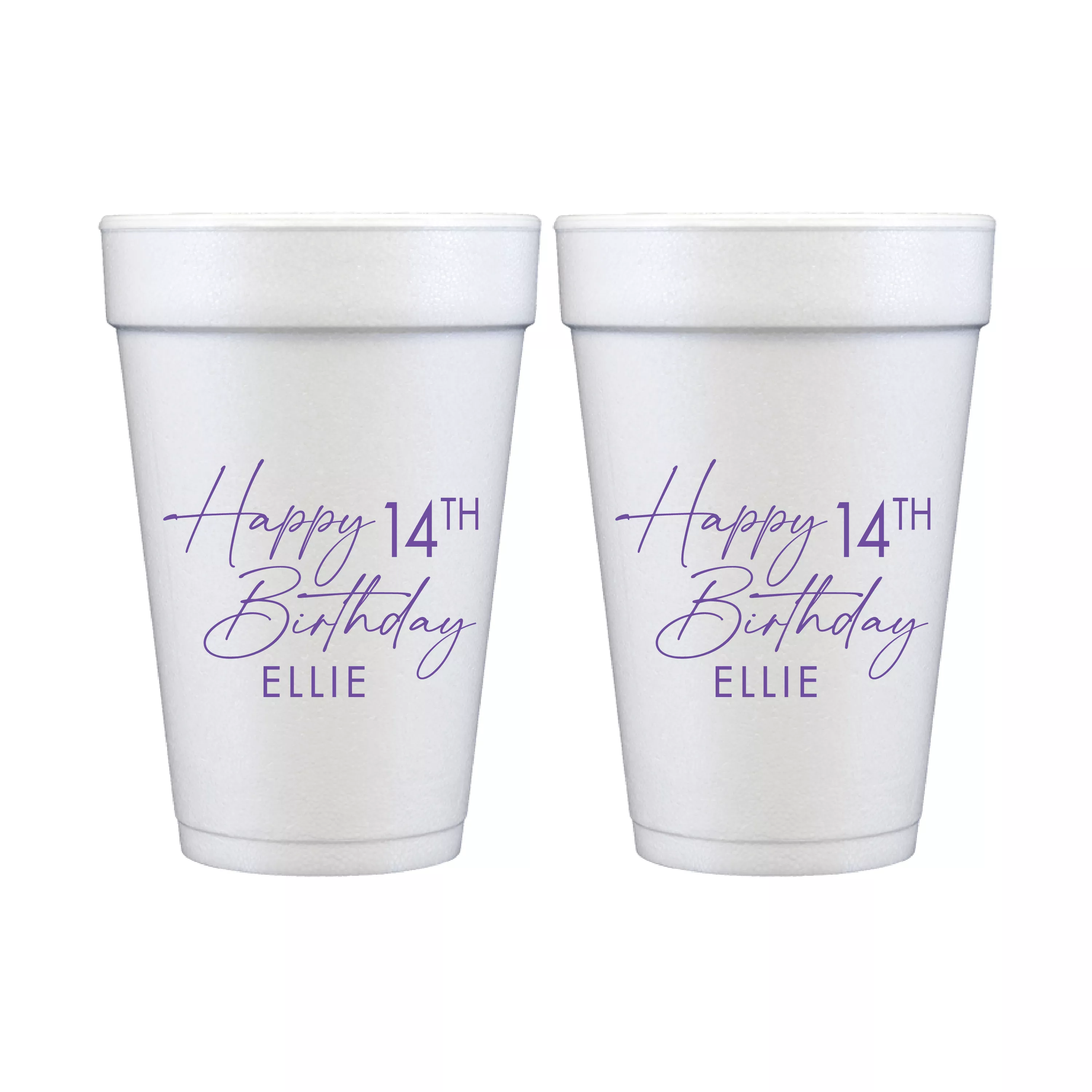 Time to Party Birthday Foam Cups