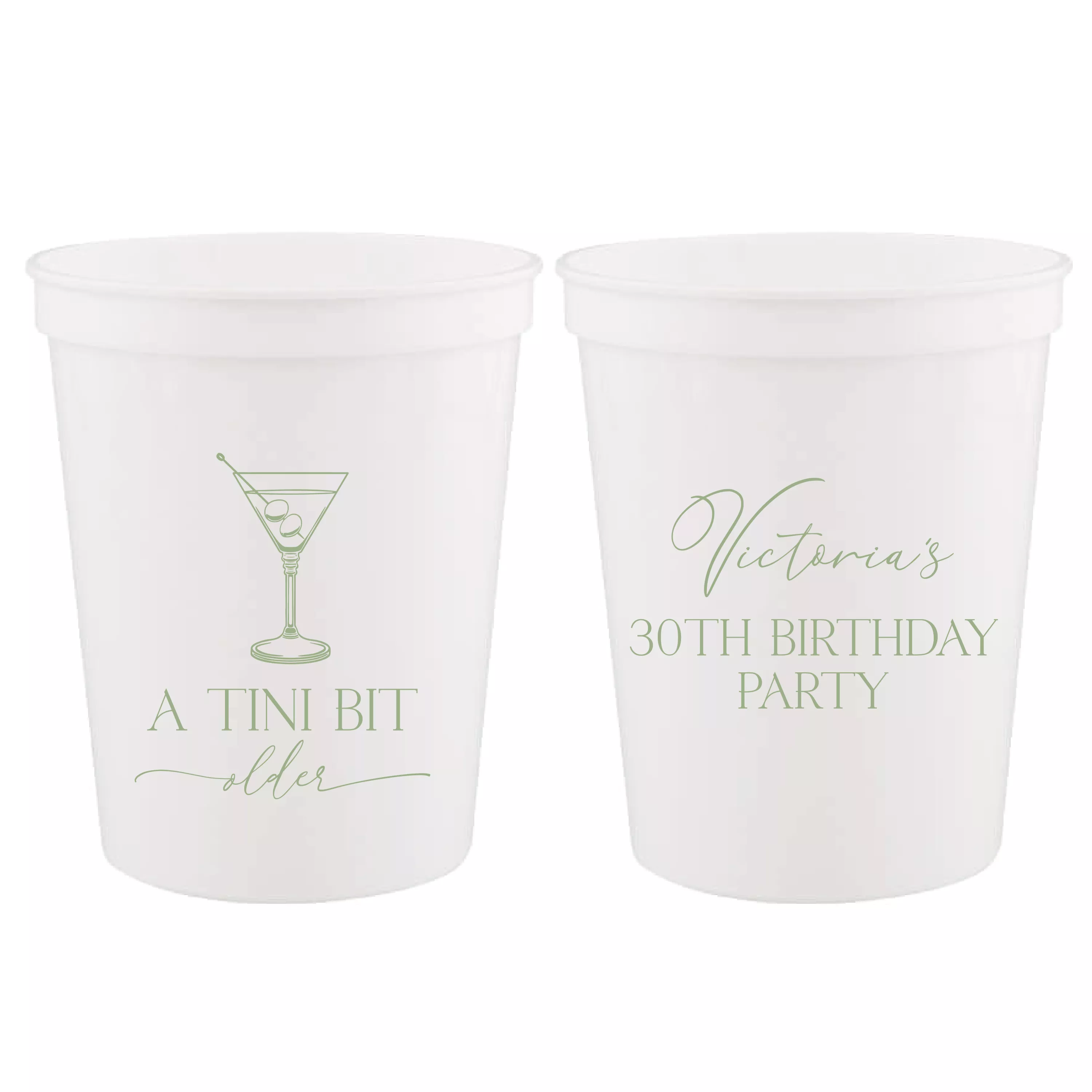 A Tini Bit Older Birthday Stadium Cups