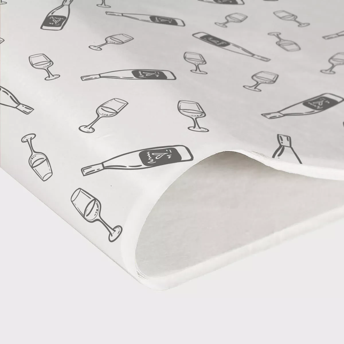 Tissue paper - bottle and glass print (480 sheets)