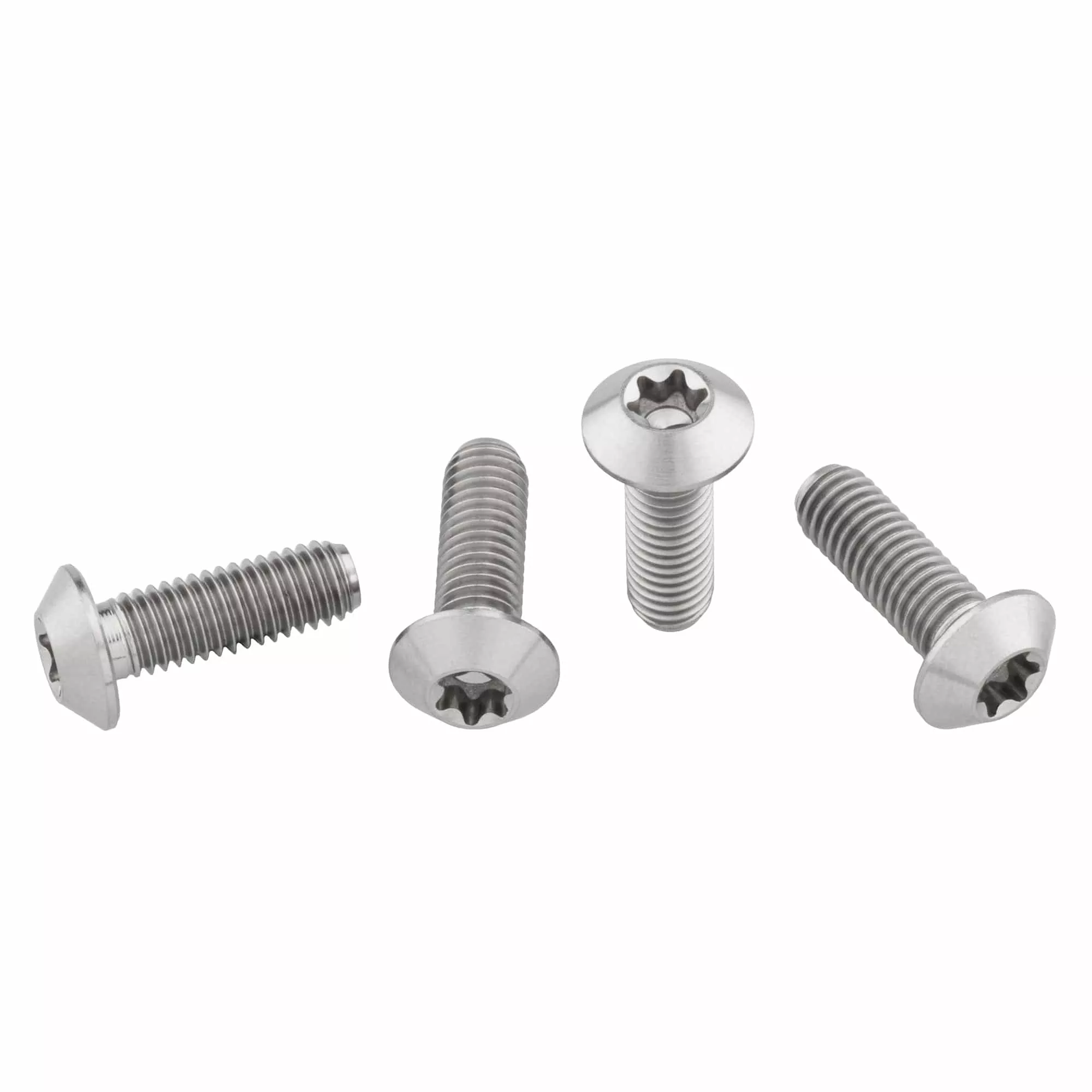 Titanium Bottle Cage Bolts - Low Profile, Grade 5 Titanium, 4 pcs