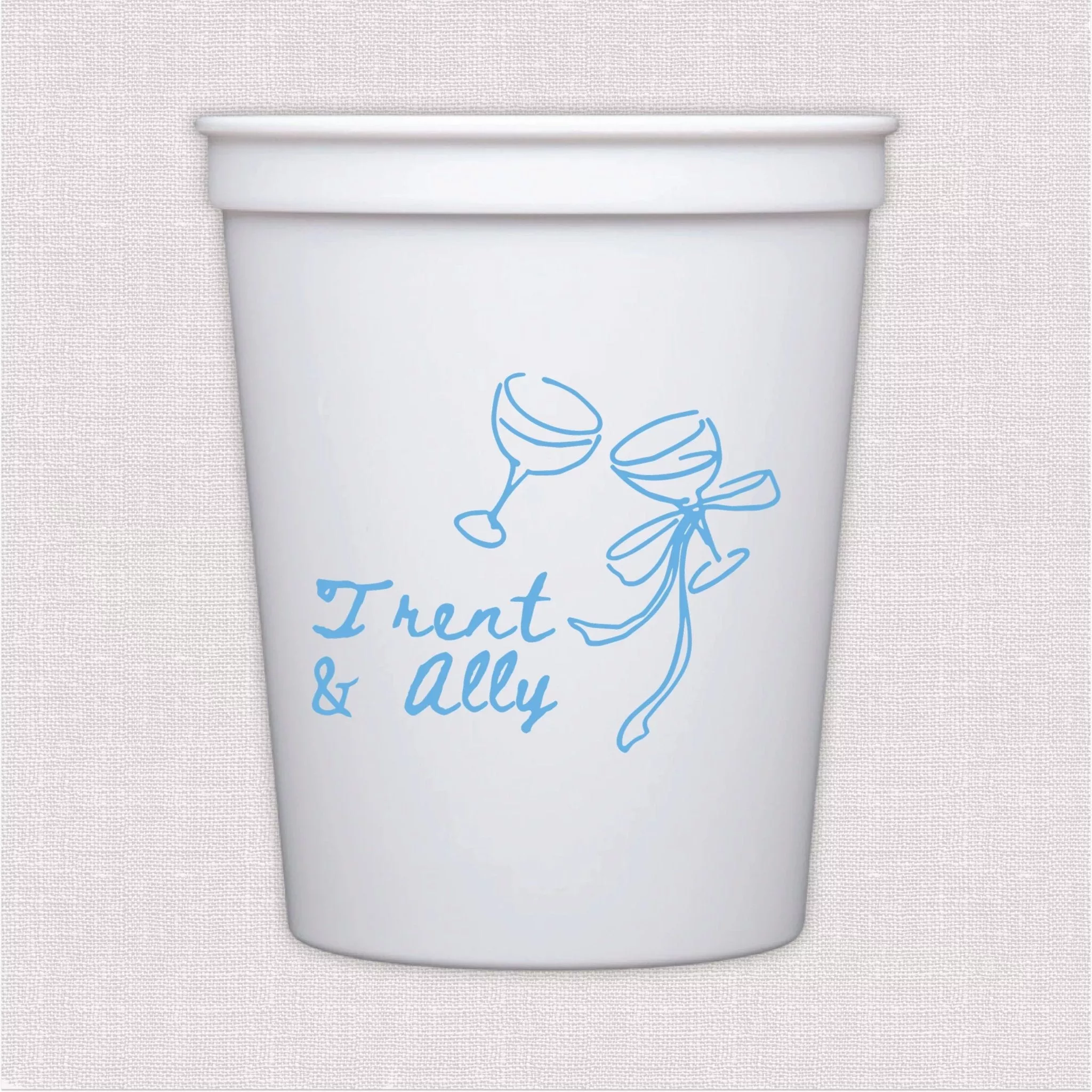 Toast To Forever Personalized Wedding Stadium Cups