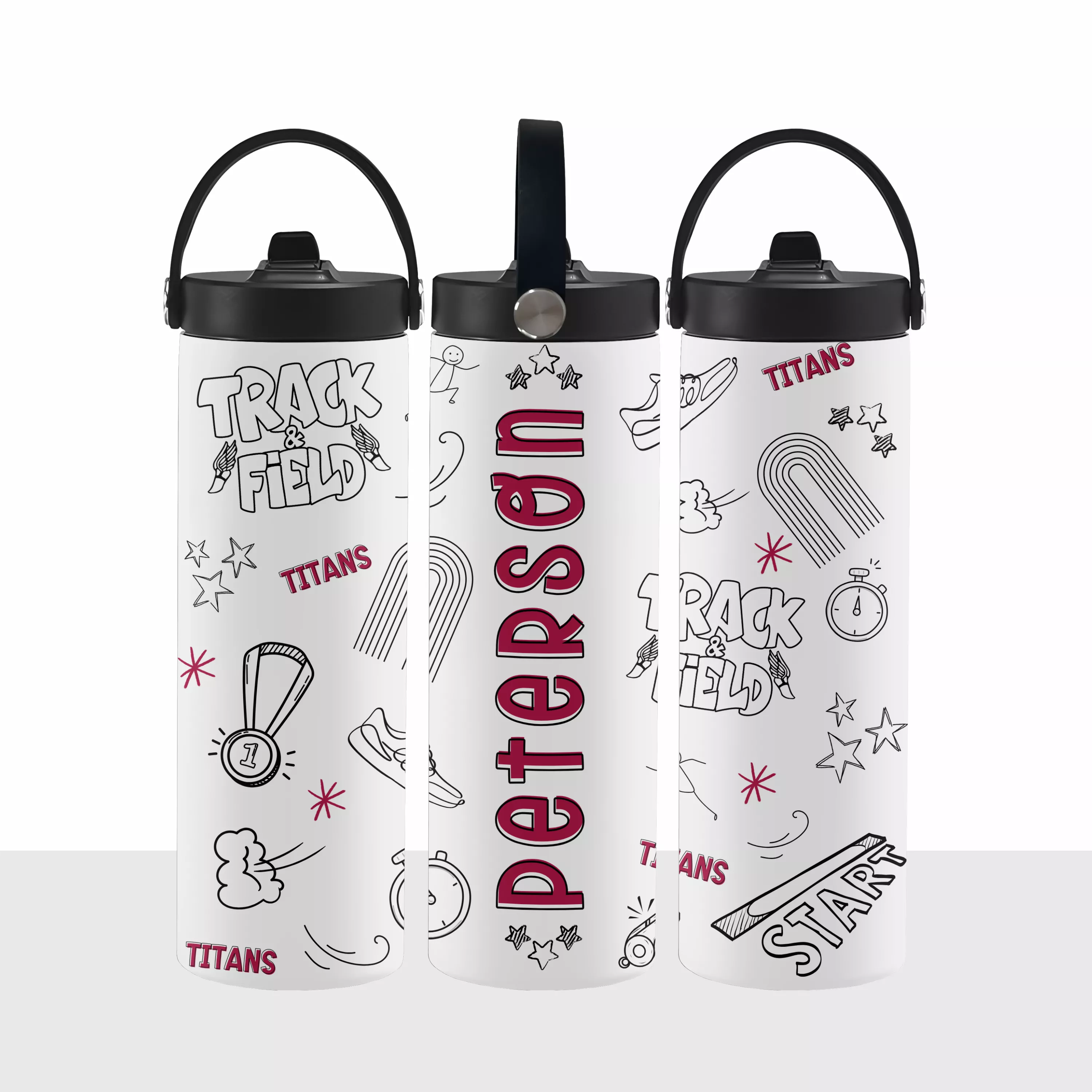 TRACKPERSONALIZEDTitan Doodle Water Bottle