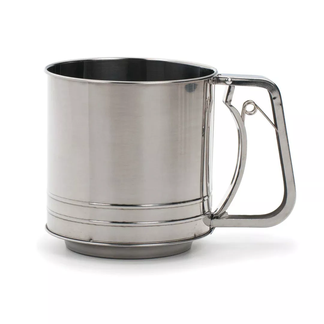TRIPLE MESH FLOUR SIFTER 5 CUP SS