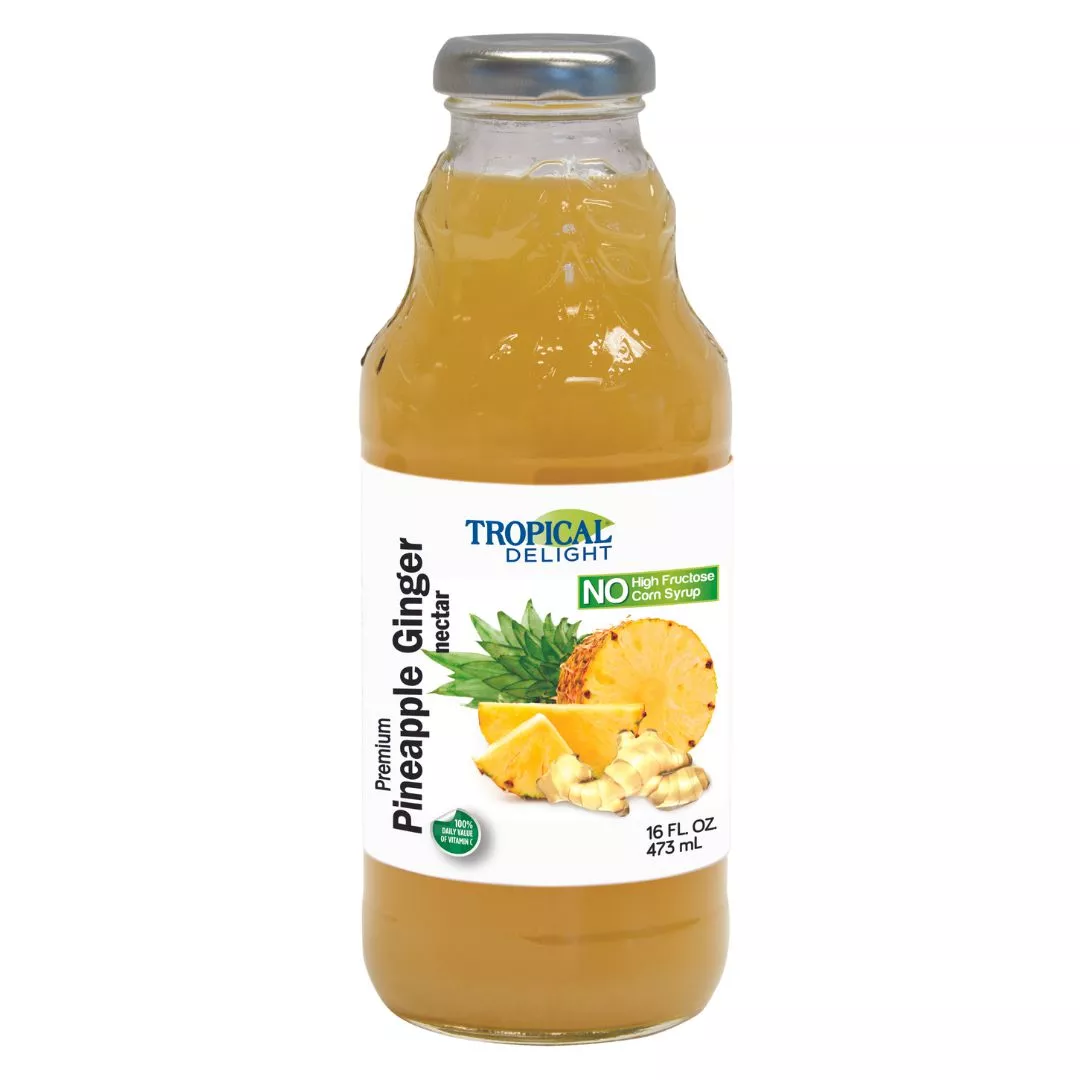 Tropical Delight – Pineapple Ginger, 473mL Bottle, Pack of 12