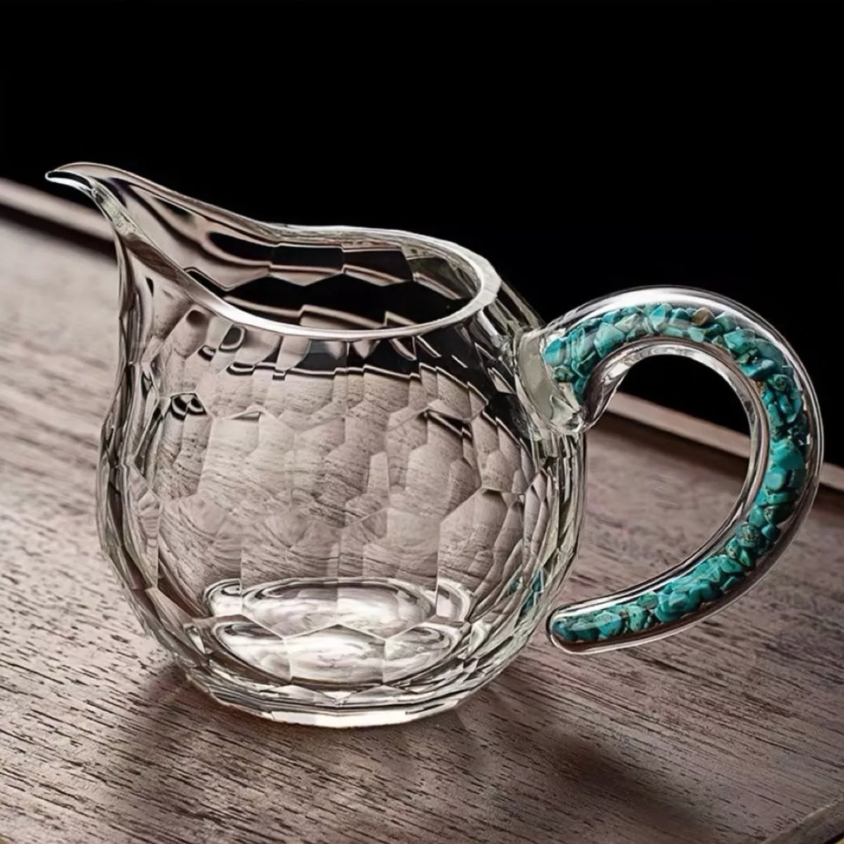 Turquoise Prism Crystal Glass Fairness Cup