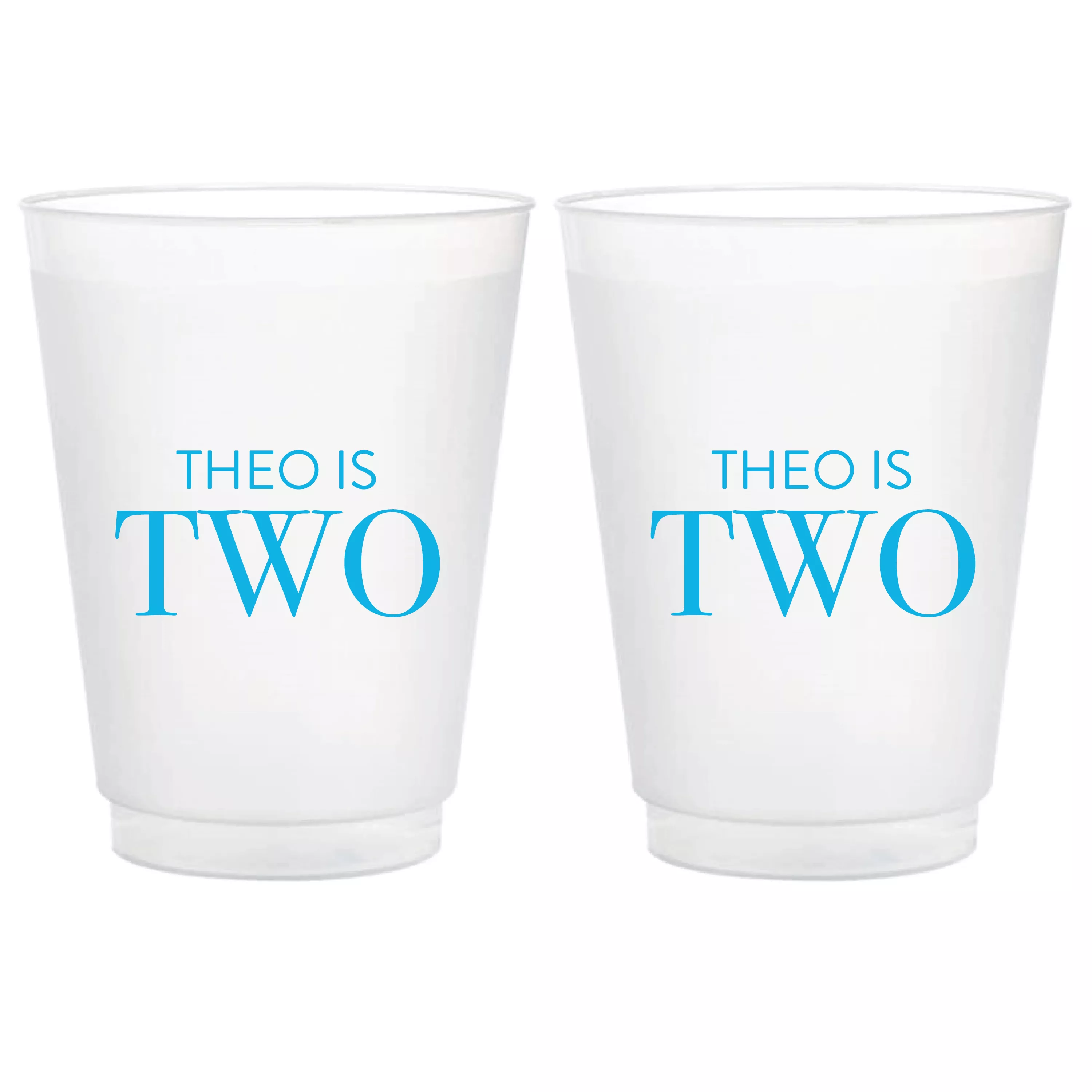 Two Cool Birthday Frosted Plastic Cups