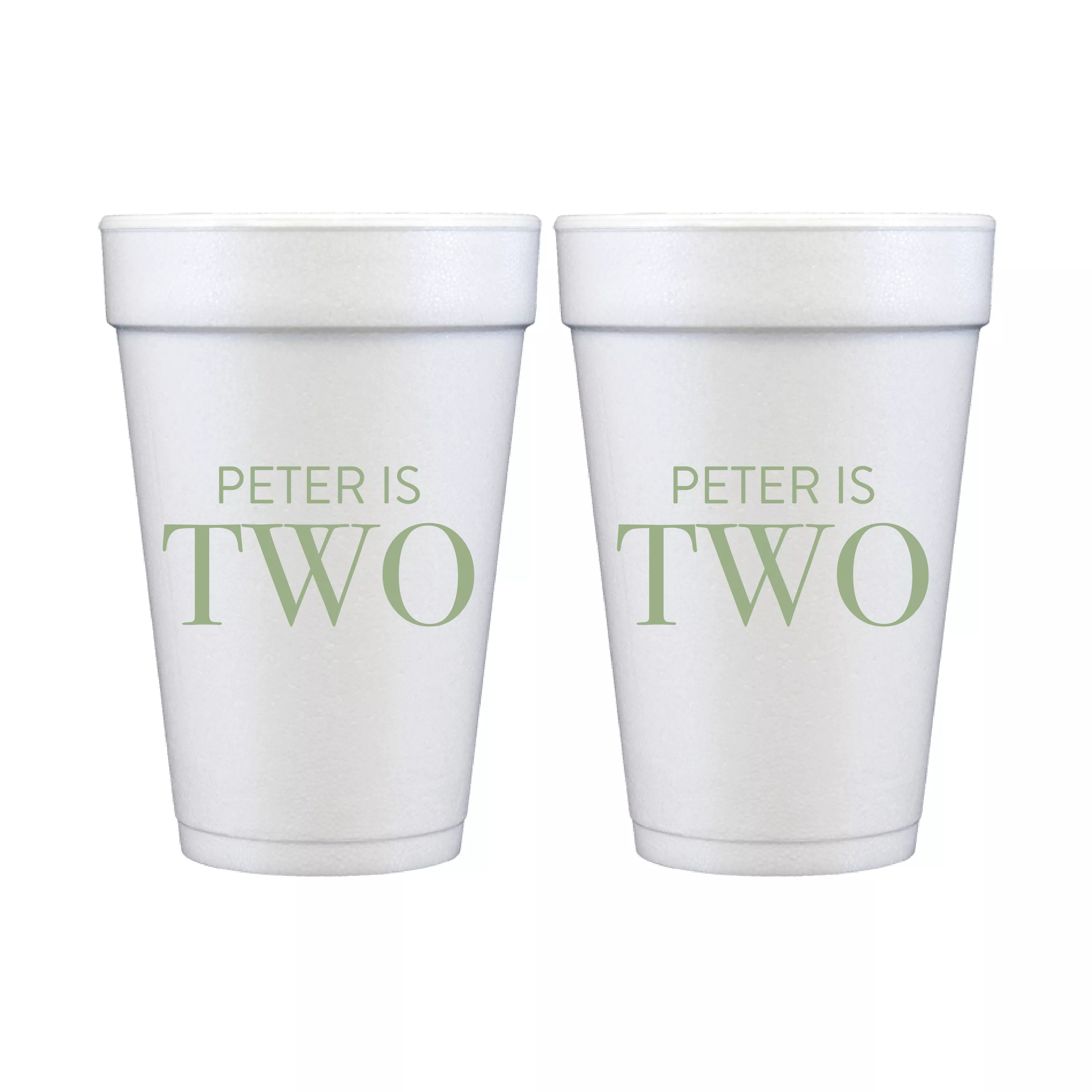 Two Cool Kids Birthday Foam Cups