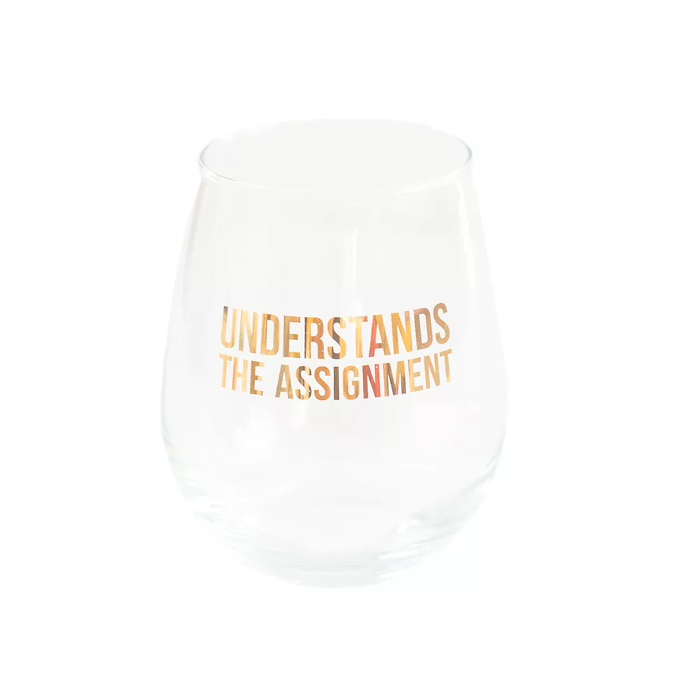 Understands the Assignment Witty Wine Glass