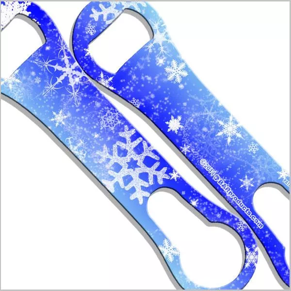 V-Rod Bottle Opener - Frozen Snowflakes