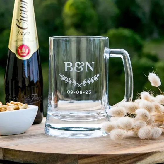 Valentine's Day Engraved Beer Mug 500ml